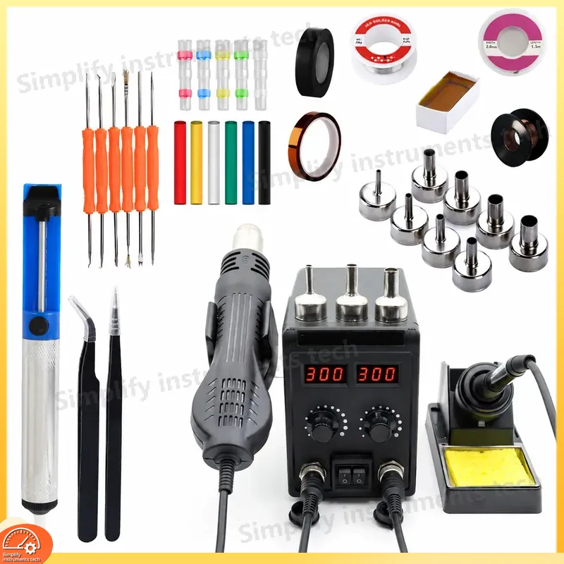 Паяльная станция 8586D 2-в-1,  – обзор и цена 2 In 1 Soldering Rework Station 750W